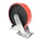 Vestil Polyurethane Swivel With Total Brake Caster 8 In. Diameter x 2 In. Width 1474 lb Red/Black CST-VE-8X2PU-SWTB - alternate 3